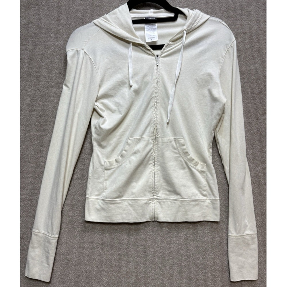 Patagonia Women's Small Pullover Hoodie Shirt Lightweight Cream Long Sleeve